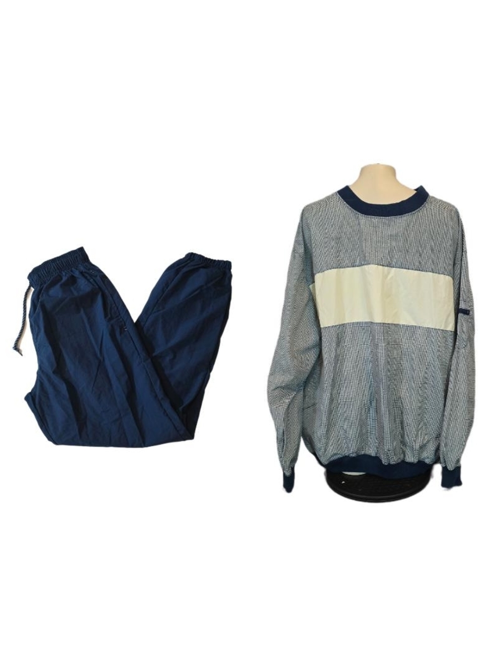 Men's Vintage Catalina Navy Blue Two-Piece Windbreaker Set Size‎ L/XL
